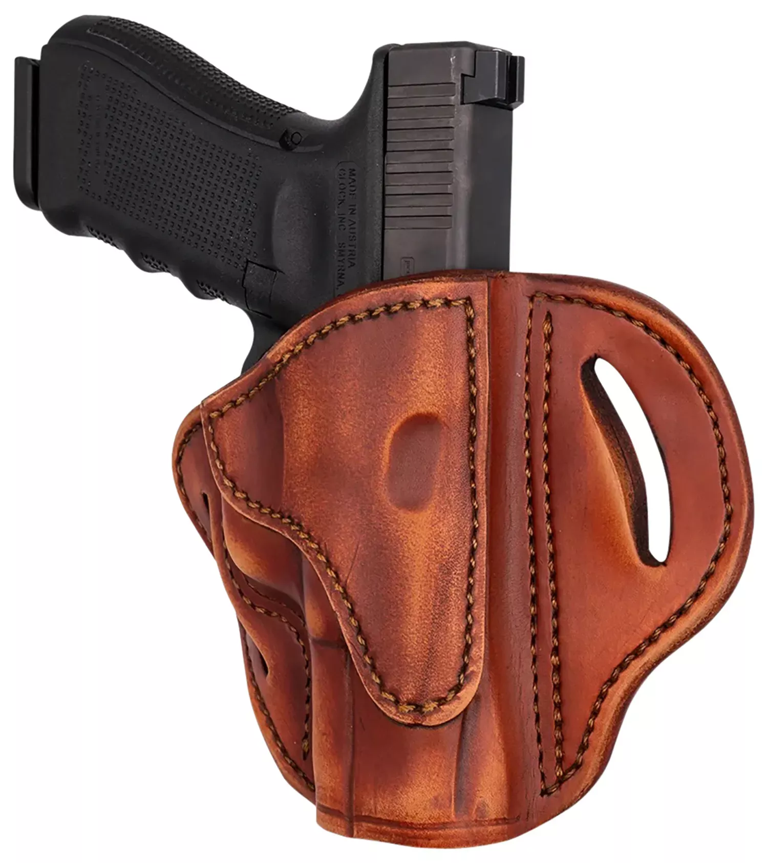 1791 Gunleather BH2.1 Optic Ready OWB Size 2.1 Vintage Leather Belt Slide Fits S&W M&P Shield/Glock 17/Springfield XD9 RH