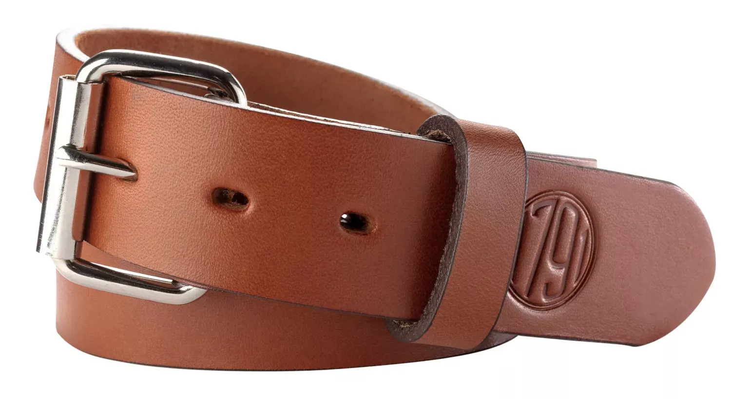 1791 Gunleather Gun Belt 01 32″- 36″ Leather 1.50″ Wide Classic Brown