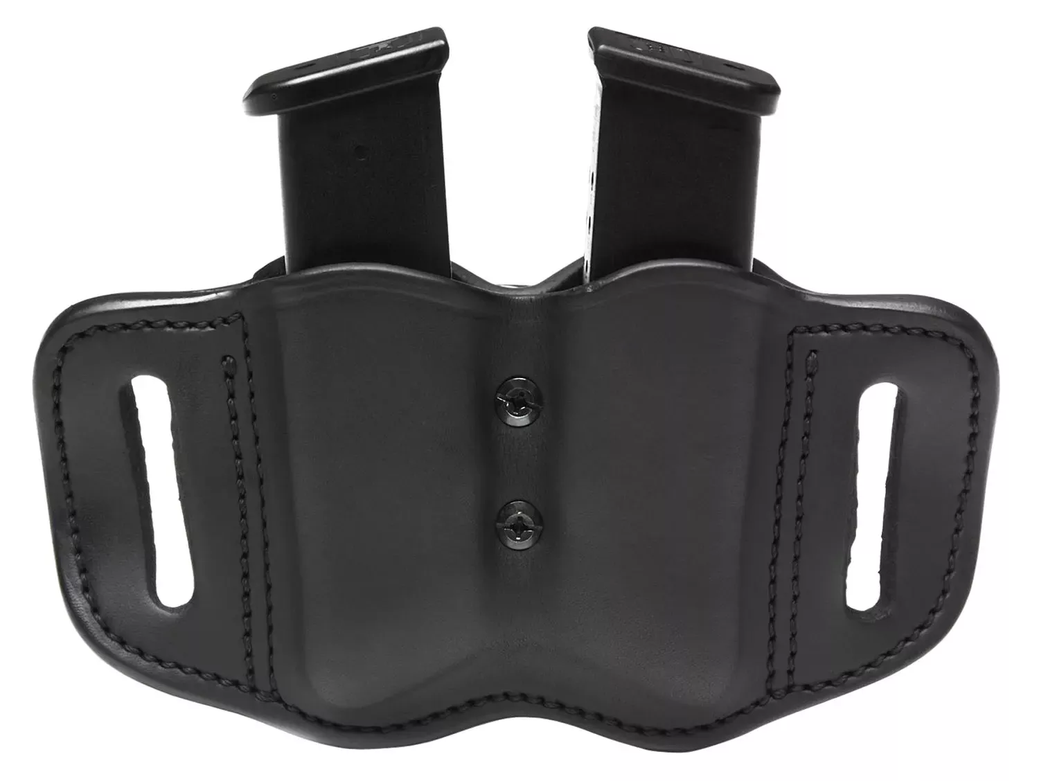 1791 Gunleather MAG-F Double Mag Holster Leather Black & Belt Double Stack