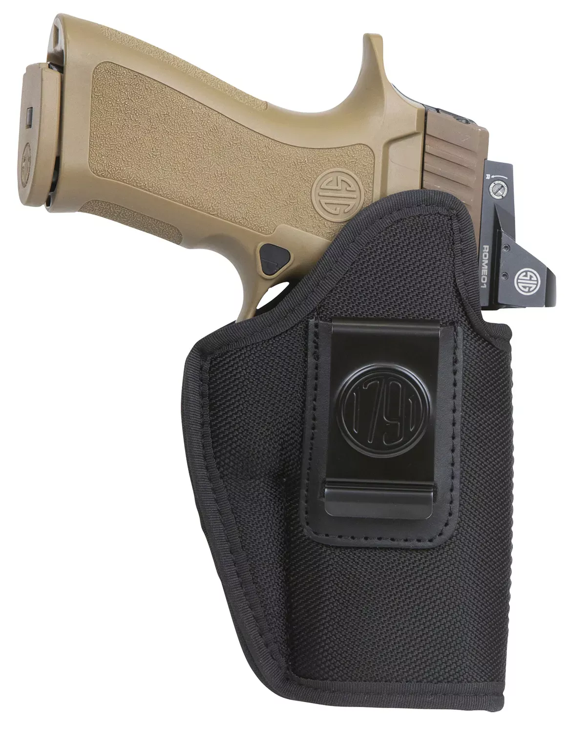 1791 Gunleather Premium NylonIWB Size 05 Black Ballistic Nylon Clip-On LH