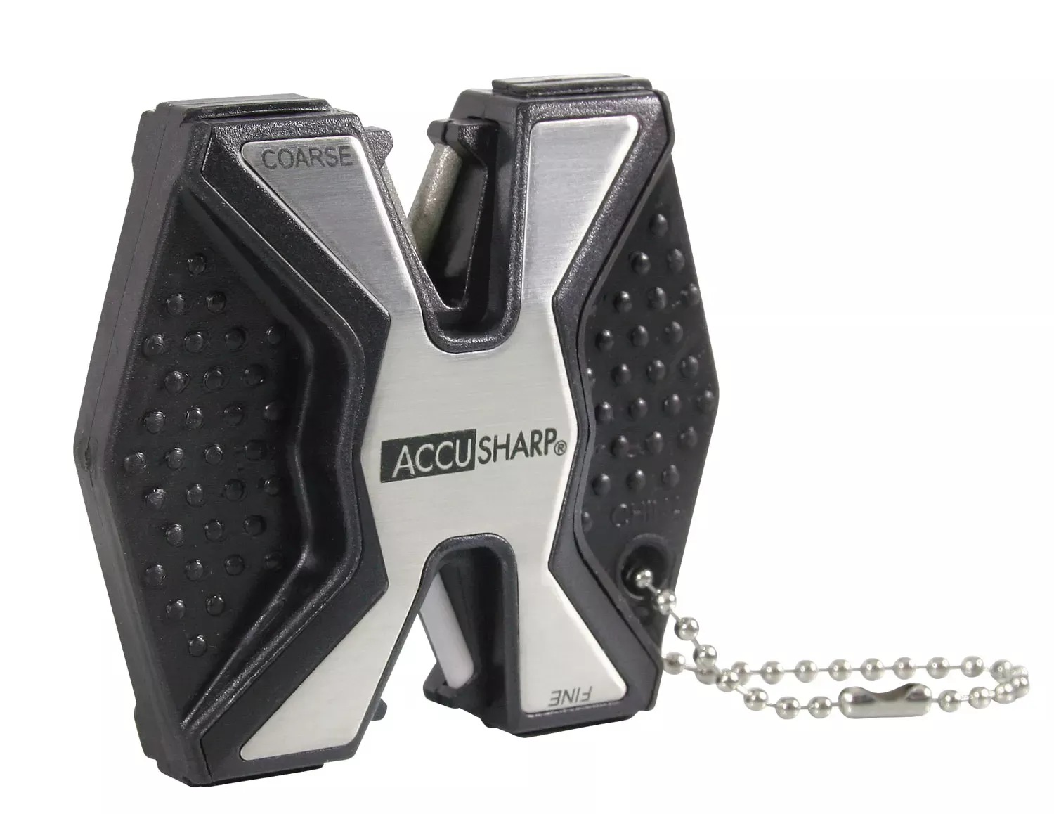 AccuSharp Diamond Pro 2-Step Hand Held Fine/Coarse Diamond, Ceramic Sharpener Black/White Aluminum
