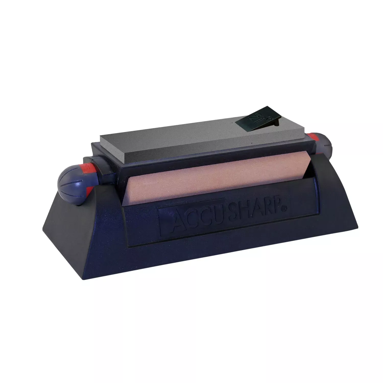 AccuSharp Tri-Stone Sharpening System Coarse/Medium/Fine Alumina-Oxide Sharpener Rubber Handle Black