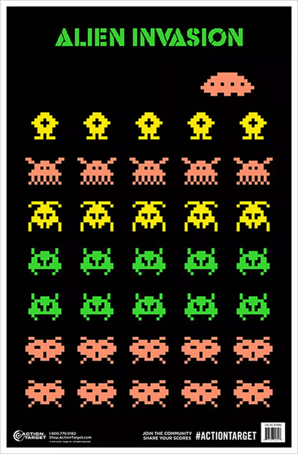 Action Target Alien InvasionAliens Paper Hanging 23″ x 35″ Multi-Color 100 Per Box