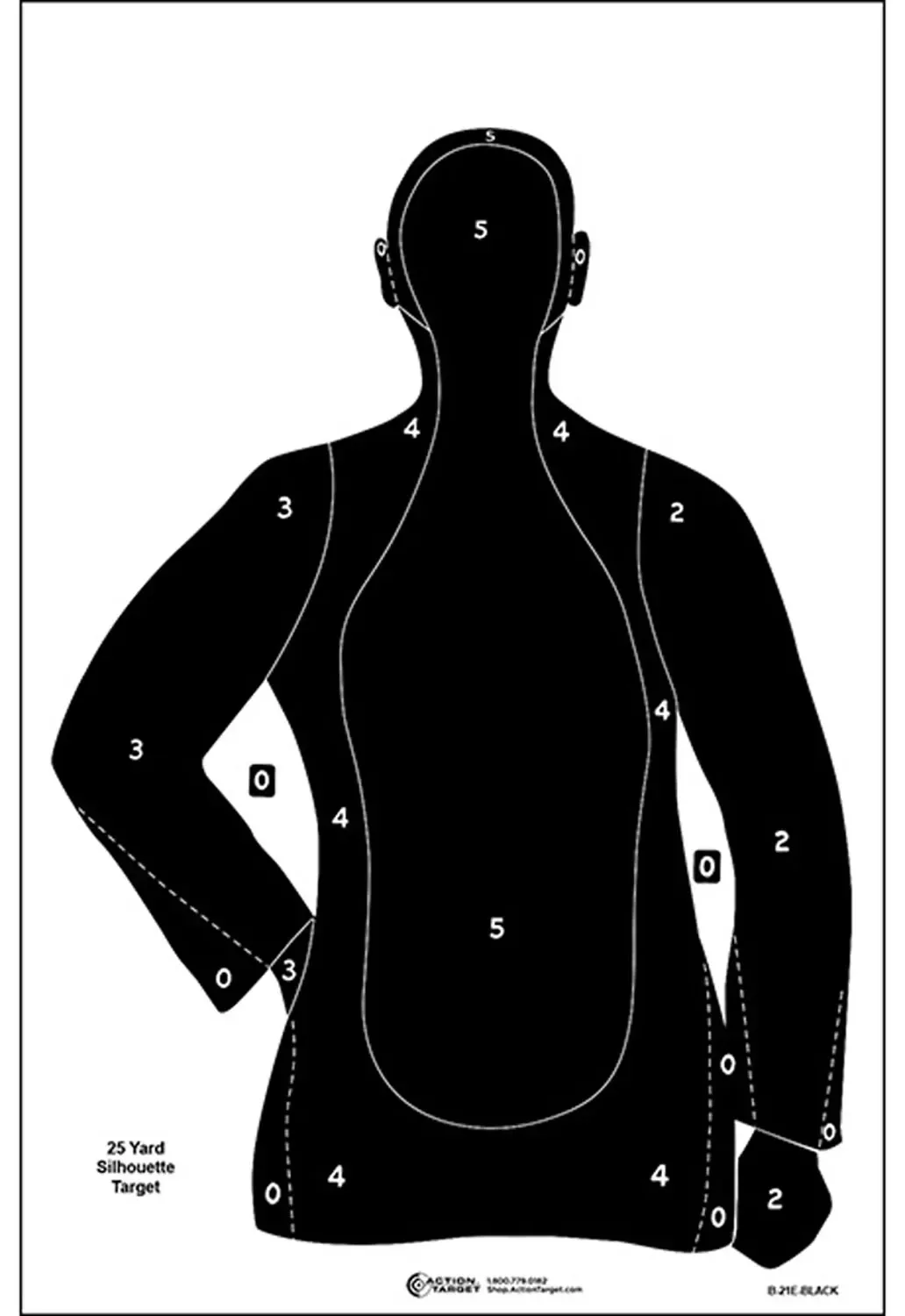 Action Target QualificationSilhouette Paper 23″ x 35″ Black 100 Per Box