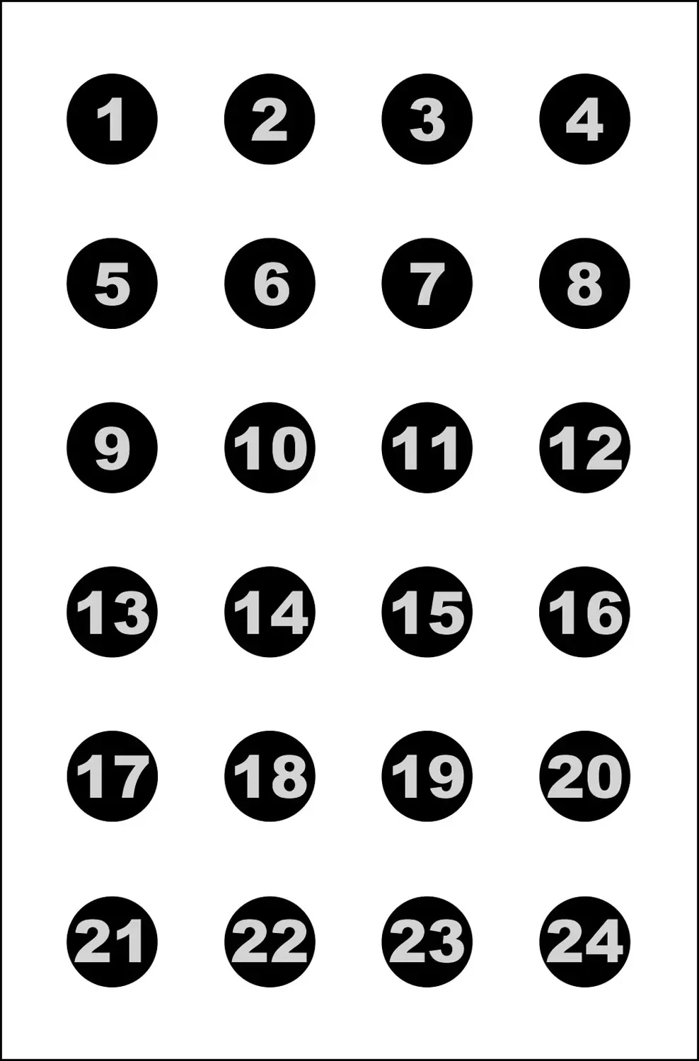 Action Target Training Military Command Circle Paper 23″ x 35″ Black/White 100 Per Box