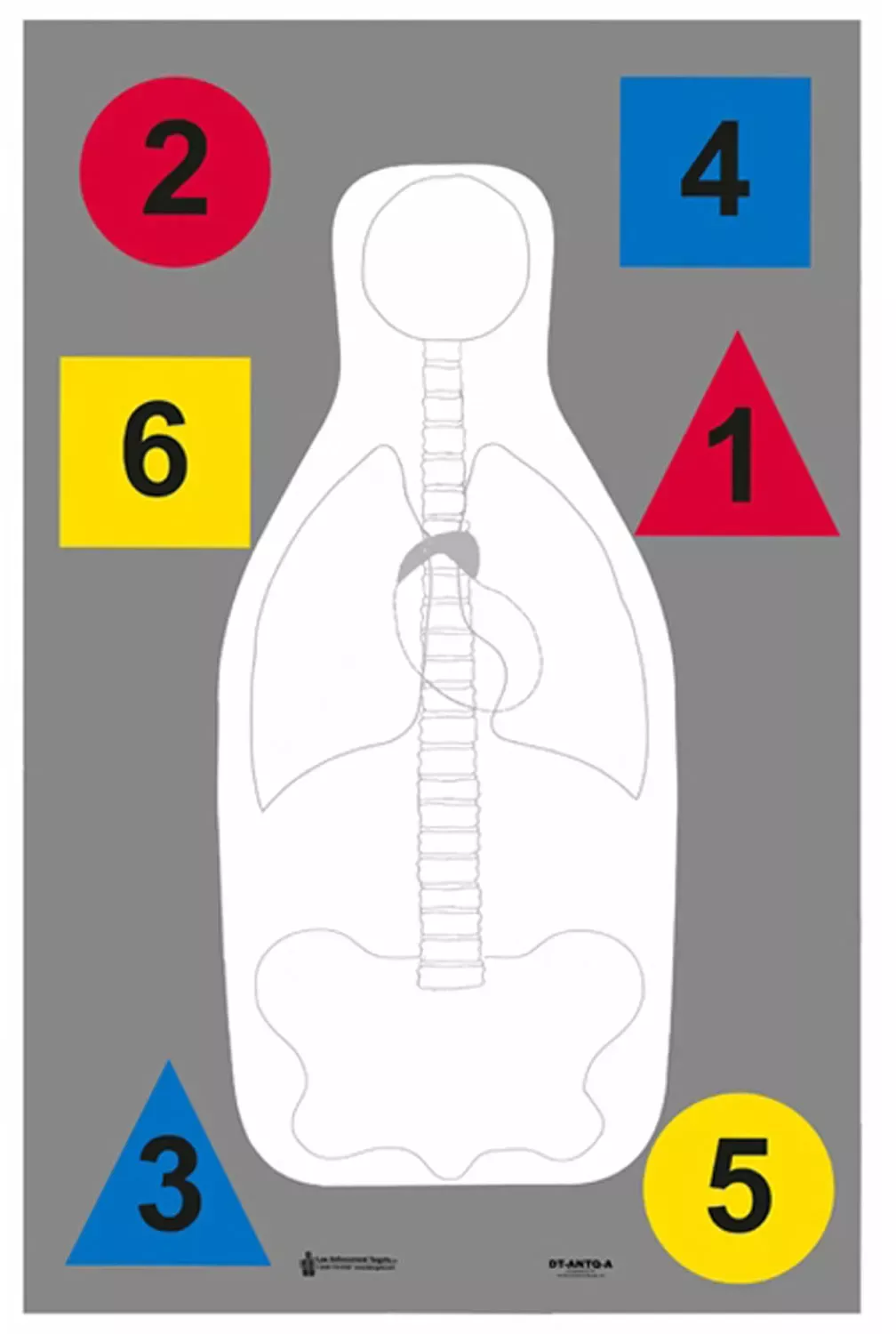 Action Target Training Multi-Purpose Silhouette Paper Hanging 23″ x 35″ Multi-Color 100 Per Box