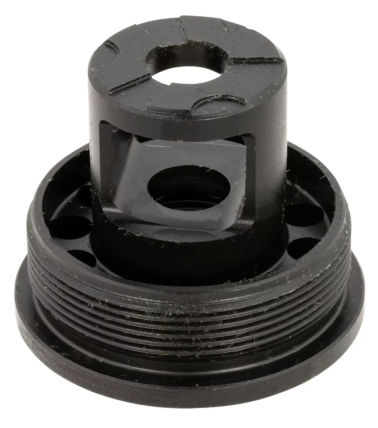 Advanced Armament Company Flange Indexing Direct-Thread Adapter5/8″-24 tpi, Muzzle Brake Design, 1-3/8″-24 tpi Socket