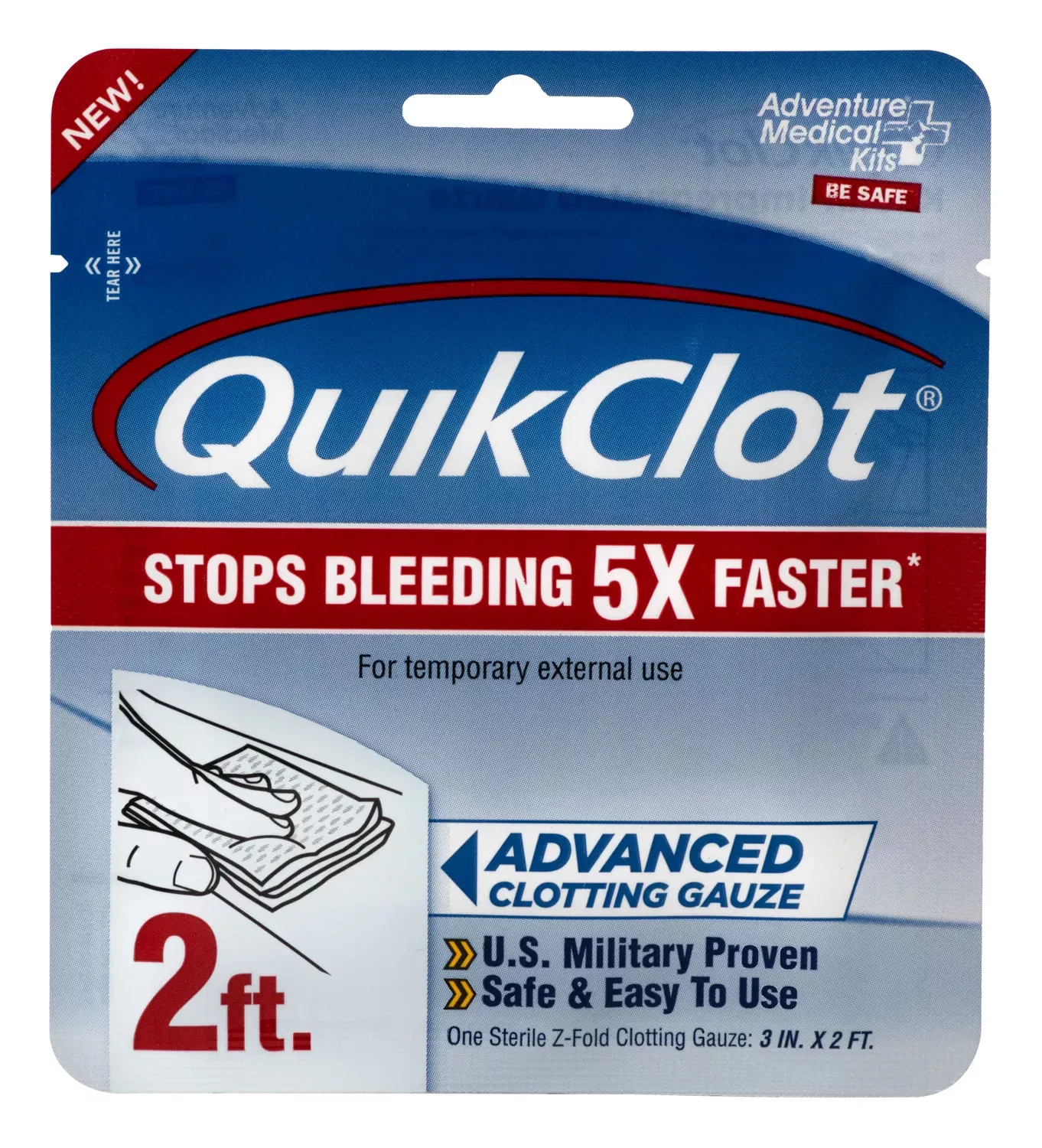 Adventure Medical Kits QuikClot White Clotting Gauze