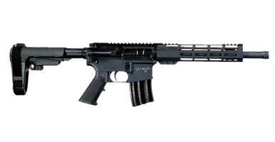 Alexander Arms PHI50ST Highlander50 Beowulf 7+1 12" Black Fluted Threaded Barrel, Black Anodized Picatinny Rail Receiver, SB Tactical SBA3 Brace, Black Ergo Grip