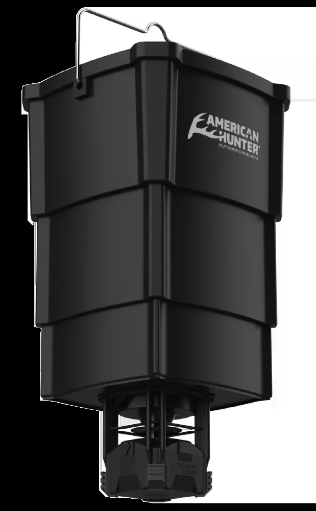 American Hunter Nesting Hopper w/Econ Feeder Kit Collapsible 16 Programs 1-30 Seconds Duration 5 Gallon Capacity Black