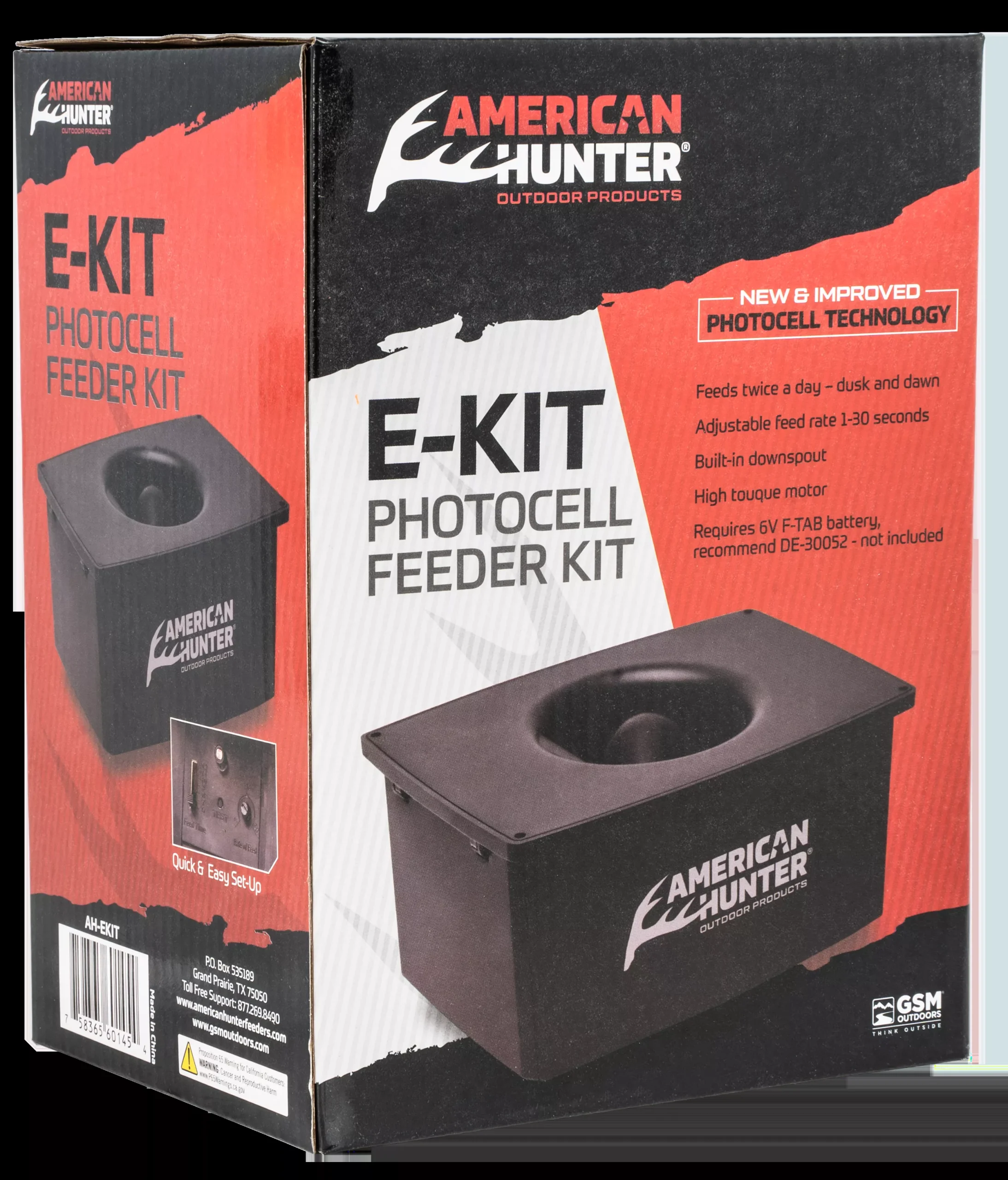 American Hunter Photocell Feeder Kit 2 Programs 1-30 Seconds Duration Black