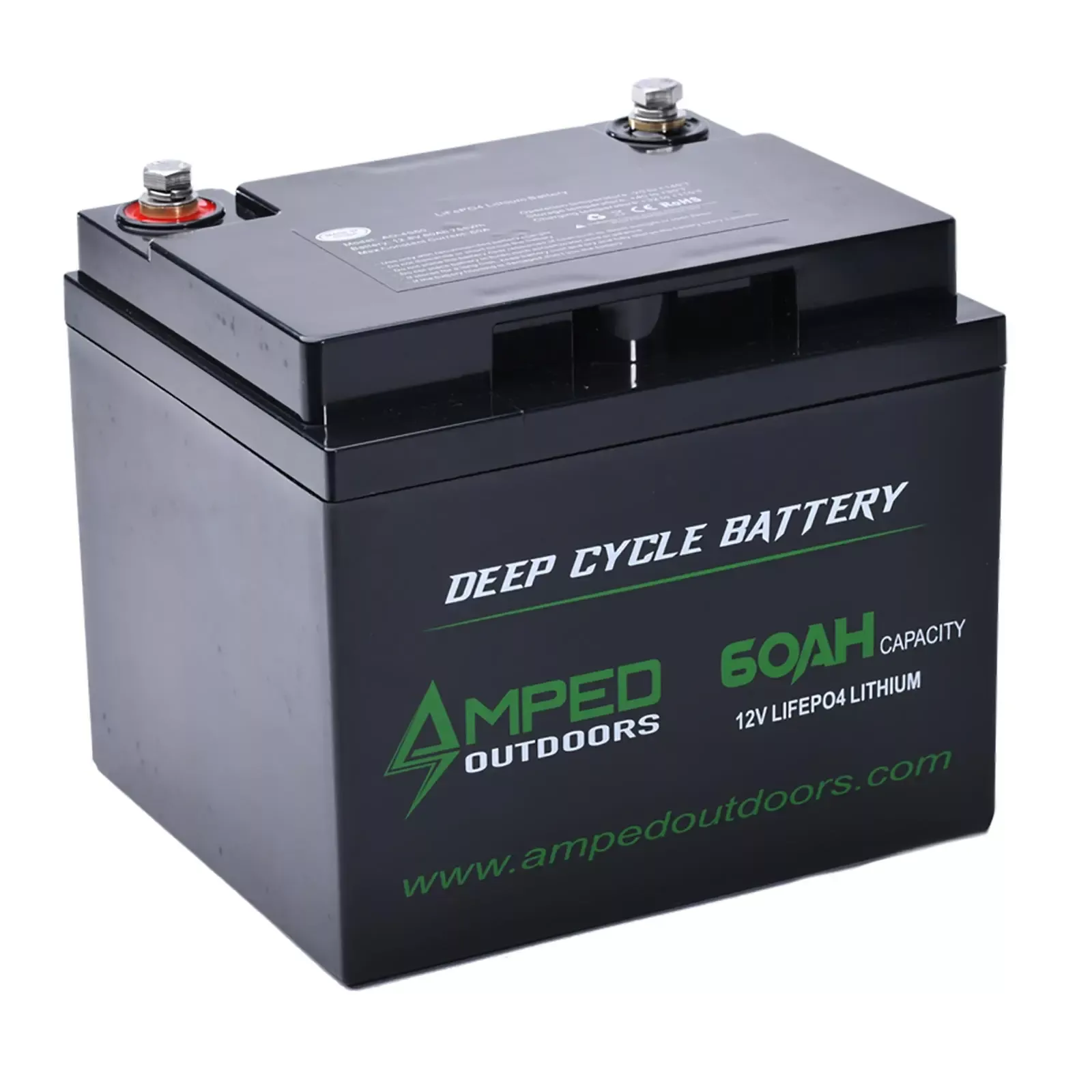 Amped Outdoors 60Ah Lithium Battery w/Bluetooth
