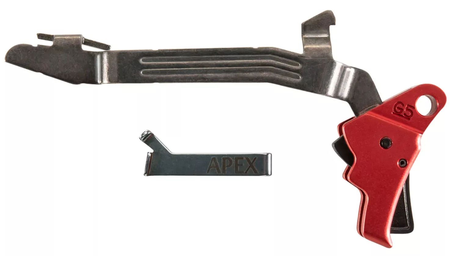 Apex TacticalAction Enhancement Kit Drop-in Trigger with Apex Trigger Bar & Red Finish for Glock 17,19,19x,26,34,45 Gen5