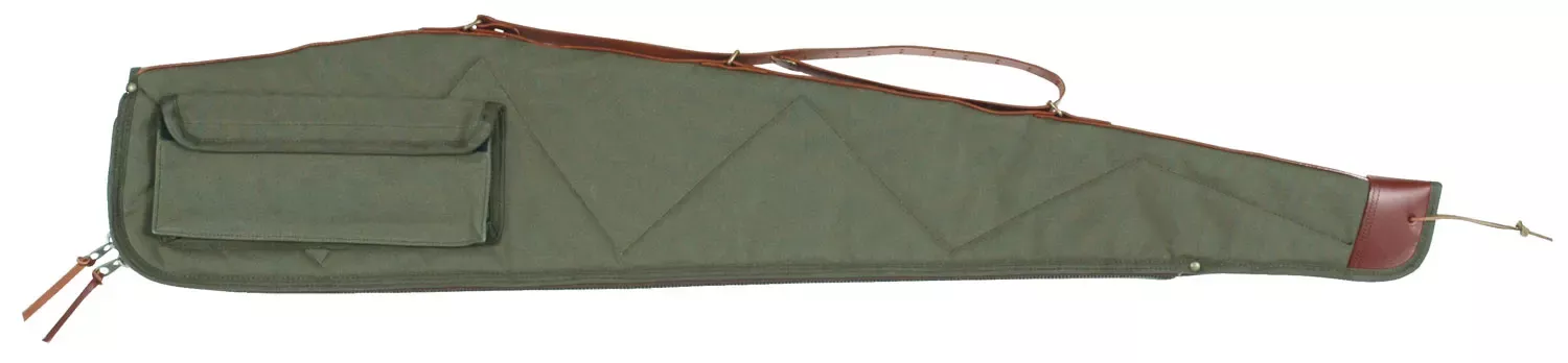 Bob Allen Canvas Rifle Case 48 Green Canvas with Quilted Flannel Lining"