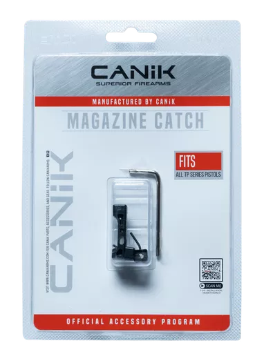 Canik Extended Magazine Catch Assembly, Fits TP9 & METE Pistols, Black Tenifer