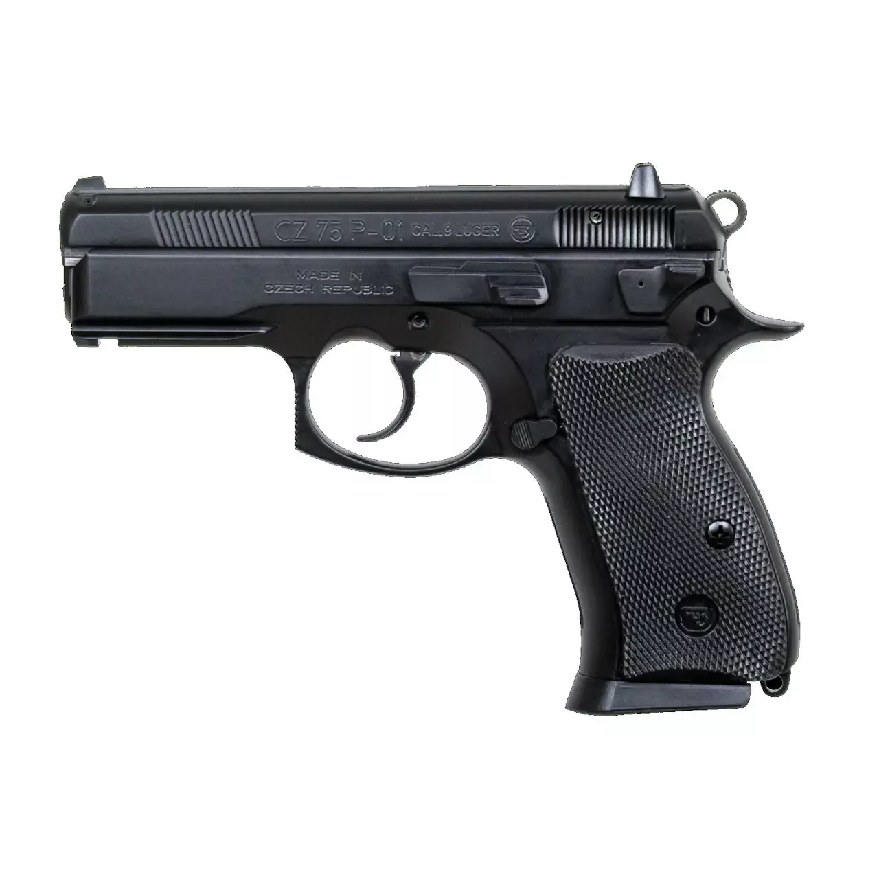 Cz-Usa CZ 75 P01 Compact w/ De-cocker 9mm Luger 3.8" BBL Black Polycoat 14 Rd