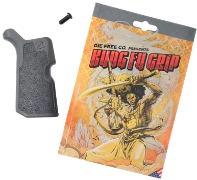 Die Free Kung Fu Grip, Gray Nylon, Fits AR15/M4/AR10/SR25