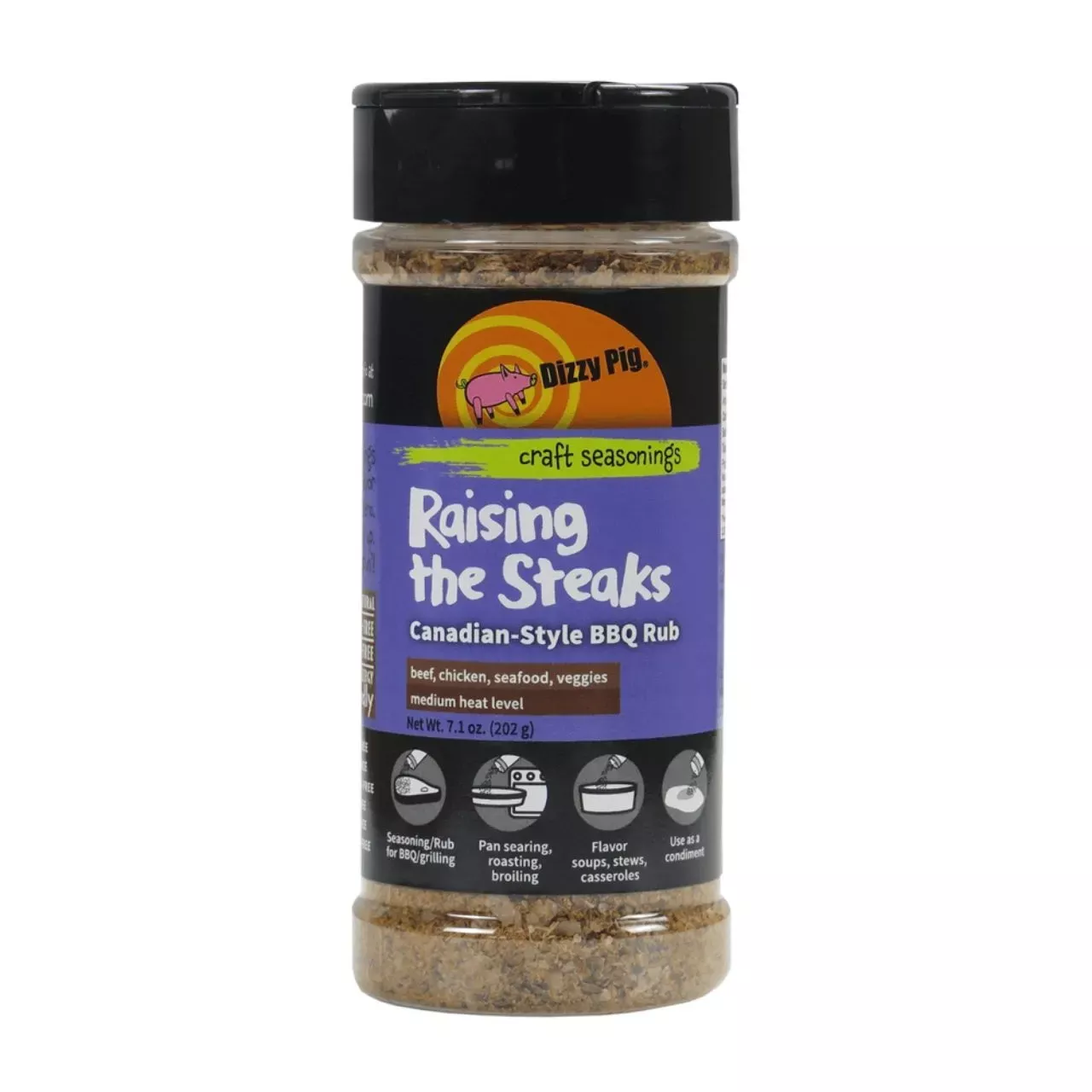 Dizzy Pig Raising the Steaks Montreal-Style Seasoning 8 oz. Shaker
