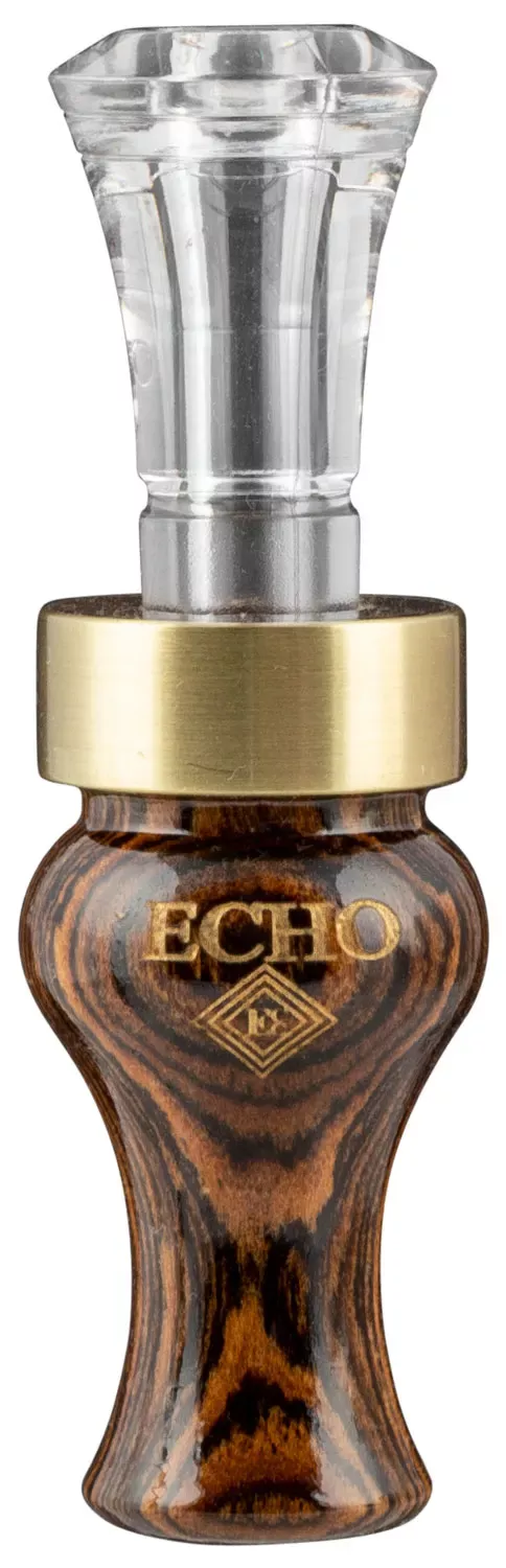 Echo Calls Timber Double Reed Mallard Sounds Duck Call Brown Bocote Timber