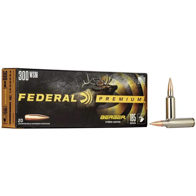 Federal Berger Hybrid Hunter 300 Win Short Magnum 185 Gr. 20/Box