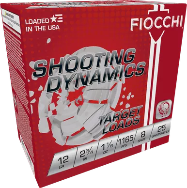 Fiocchi 12SD18L8 Shooting Dynamics Target, 12 Gauge, 2.75" Shell, 25 Rds/Box, 10 Boxes/Case