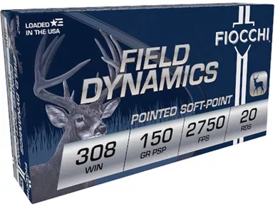 Fiocchi 308B, .308 Win, 150 Grain PSP, 20 Rds