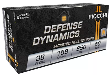 Fiocchi 38B, 38 Special, 158 Grain JHP, 50 Rds