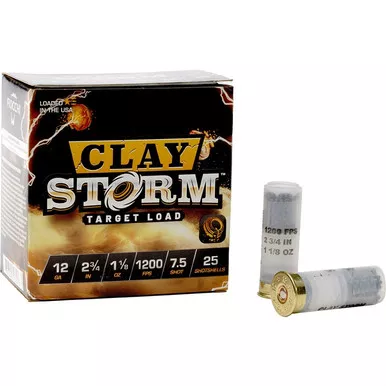 Fiocchi Clay Storm, 12 Gauge, 2-3/4" Shells, 25 Rds