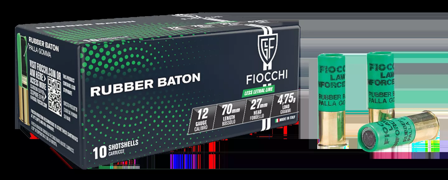 Fiocchi Rubber Baton 12ga 2.75″ 1oz Slug 10rd