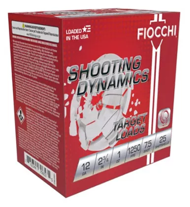 Fiocchi Shooting Dynamics 12ga 2 3/4" 1oz #7.5, 1250FPS, 250 Rds