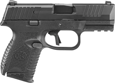 FN 66101642 509C Bundle Compact Frame 9mm Luger 10+1, 3.70" Black Recessed Crown Barrel, Black PVD Serrated Steel Slide & Polymer Frame w/Picatinny Rail,Ambidextrous, 5 Magazines