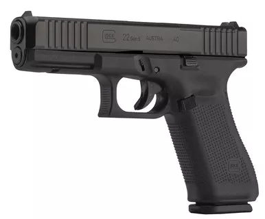 GLOCK 22 Gen5, .40 S&W, 4.49" Barrel, 10 Rds, Black nDLC Finish