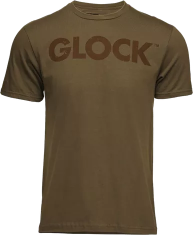 Glock Caliber, Coyote Tan, Ringspun Cotton, Short Sleeve, Large