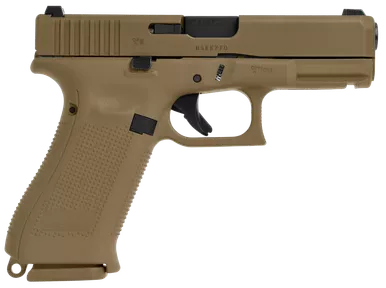Glock PX1950703 G19X Compact Crossover 9mm Luger 4.02" 17+1 Bronze Nitron Frame Finish with Coyote nPVD Steel Slide, Rough Texture Interchangeable Backstraps Grip & Glock Night Sights