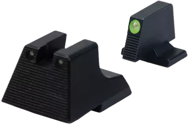 Heckler & Koch Elevated Night Sight Set, Green Tritium, Black Frame