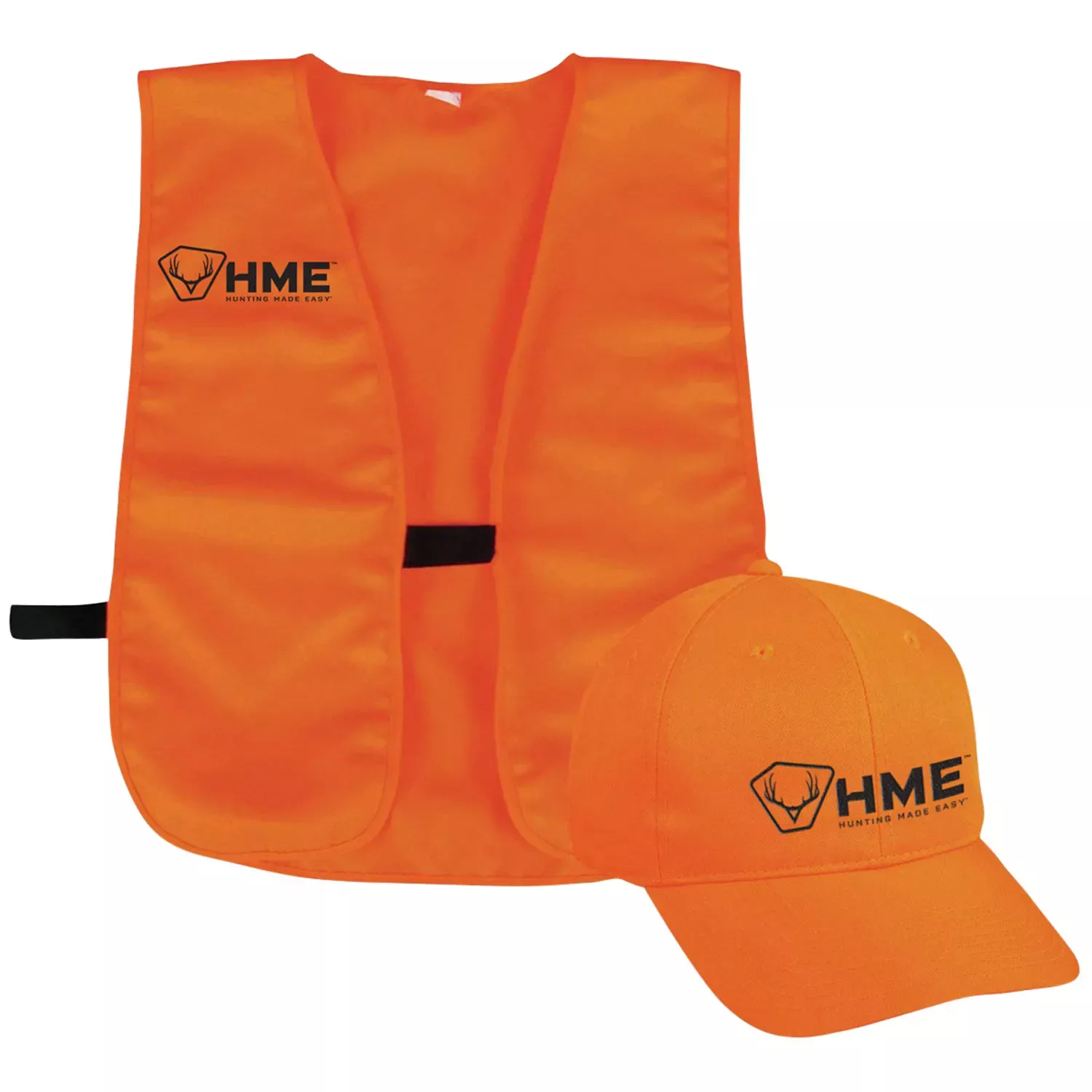 HME Safety Vest w/Cap OSFA Orange Polyester