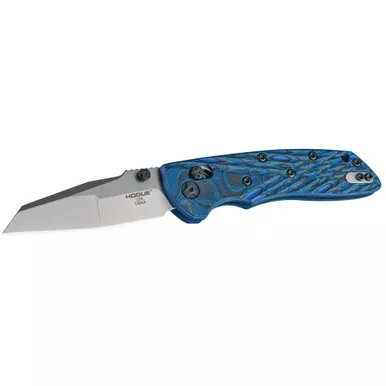 Hogue Deka Folding Knife, Modified Wharncliffe Blade, Blue Lava G-Mascus Frame
