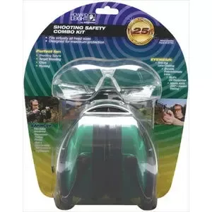 Howard Leight Shooting Safety Combo Kit Includes Green Earmuff (NRR25) & Clear P