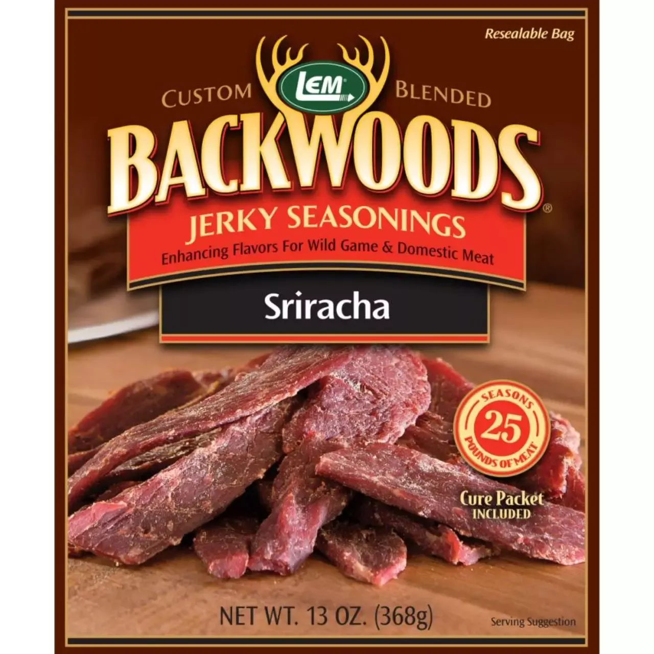 LEM Backwoods Sriracha Jerky Seasoning for 25 Lbs.