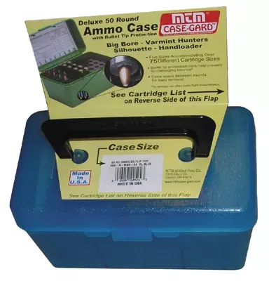 MTM Case-Gard H50 Ammunition Box .264 to .458 Winchester Magnum Blue