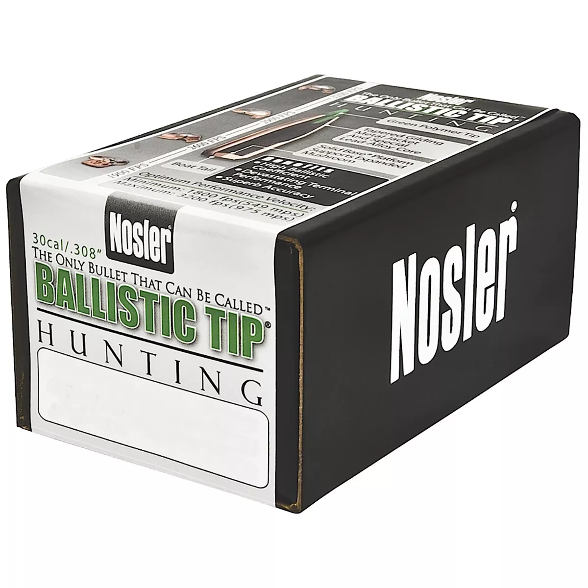 Nosler Ballistic Tip Bullet 30 Cal 165 Gr 50/Box