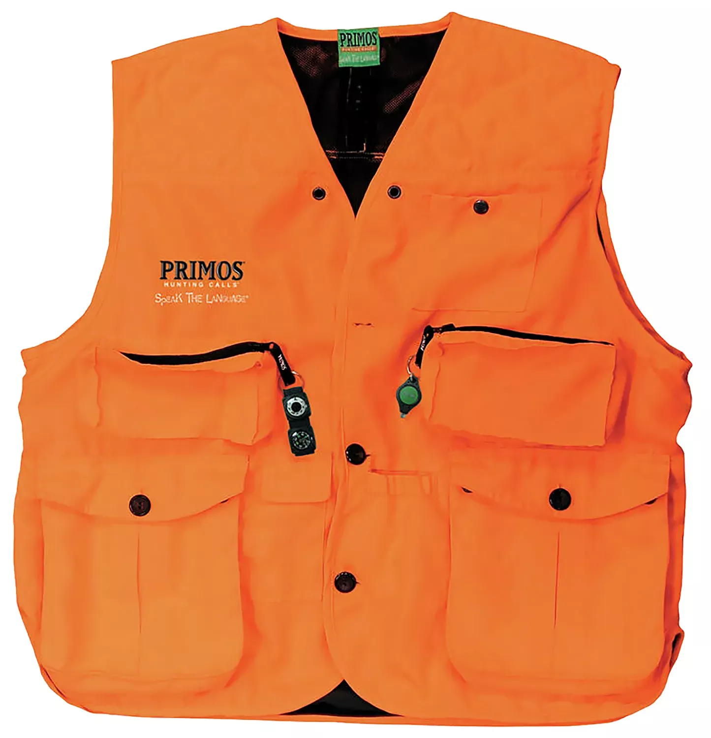 Primos Gunhunter's Hunting Vest Medium Blaze Orange Features Compass & LED Light
