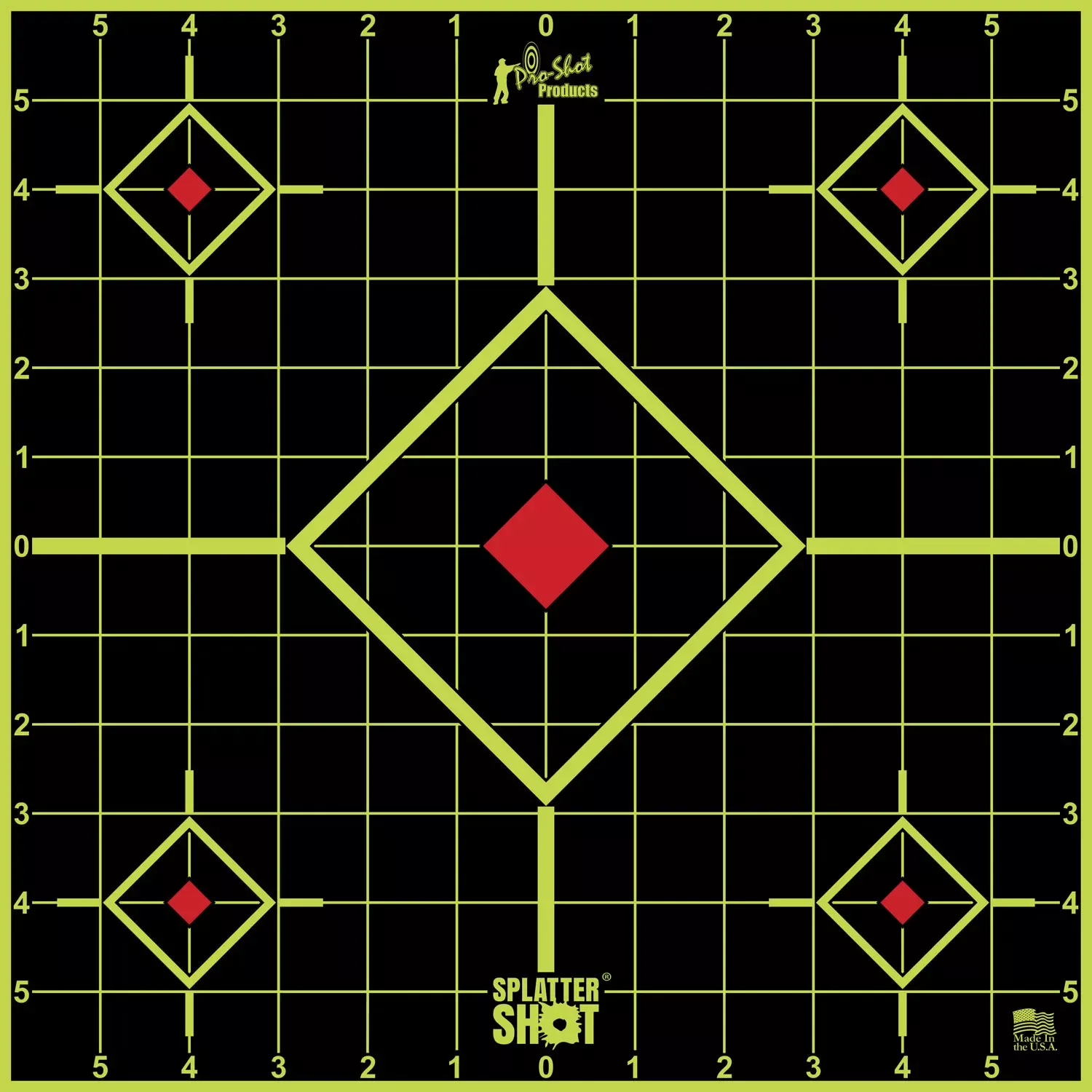 Pro-Shot SplatterShot Sight-In Self-Adhesive Paper Black/Green 5-Diamond 5 Pack