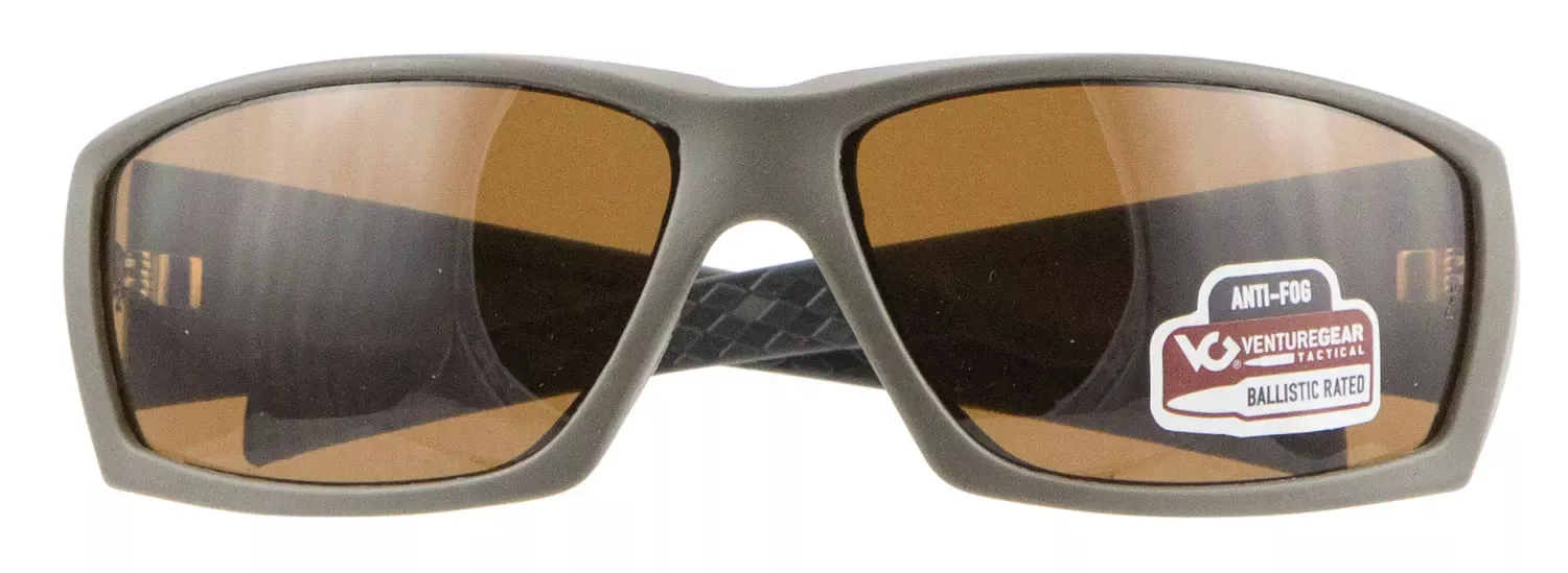 Pyramex Venture Gear Tactical Overwatch 99% UV Rated, Anti-Fog Polycarbonate Bronze Lens for Adults