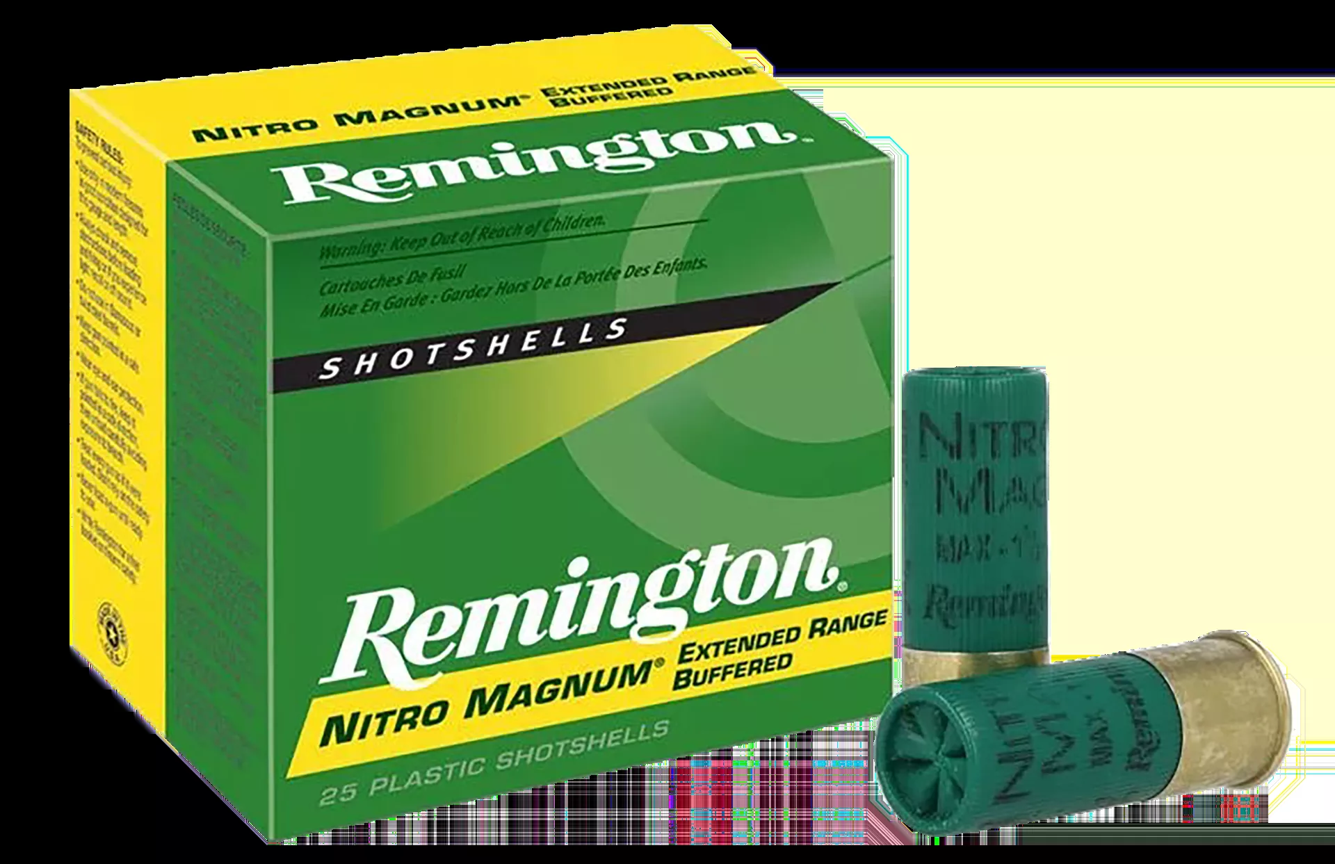 Remington Ammunition Nitro Magnum 12 Gauge 2.75" 1 1/2 oz 2 Shot 25 Per Box