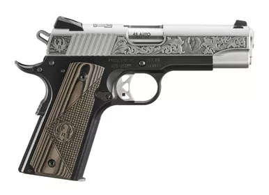 Ruger SR1911 LW Comm, 45 ACP, 4.25" Barrel, 7 Rds, Stainless Steel/Black