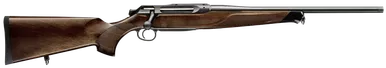 Sauer 80117660 505 Lux Full Size 6.5 PRC 3+1 24" Matte Blued Threaded Barrel, Matte Blued Saddle Mount Steel Receiver, Grade 5 Wood Fixed Stock