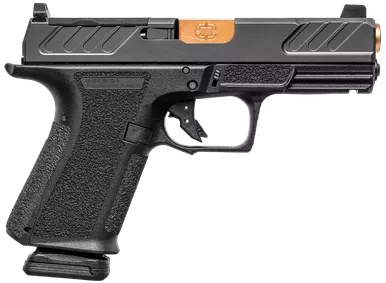 Shadow Systems SS-1305 MR920 Foundation 9mm Luger 15+1 4" Bronze TICN Match Grade Barrel & Optic Cut/Serrated/SS Logo Stainless Steel Slide, Black Polymer Frame w/Beavertail & Picatinny Rail,