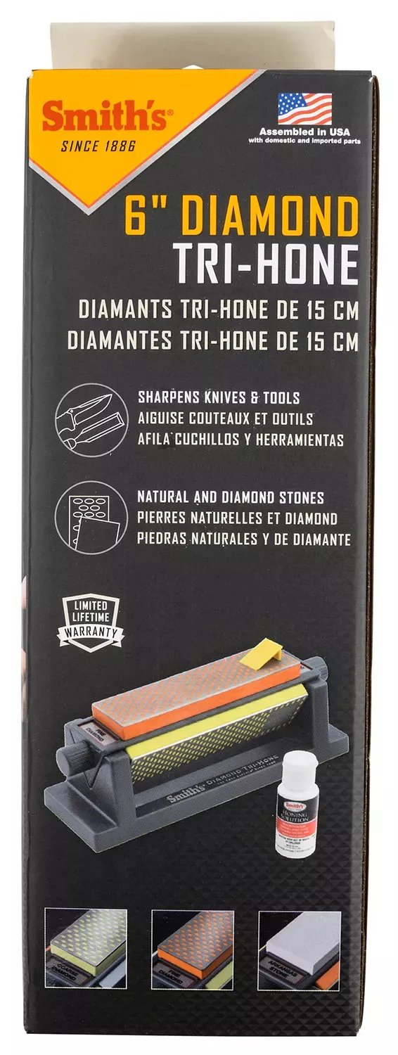 Smith's 6" Diamond Tri-Hone w/Micro-Tool Sharpening Pad, Honing
