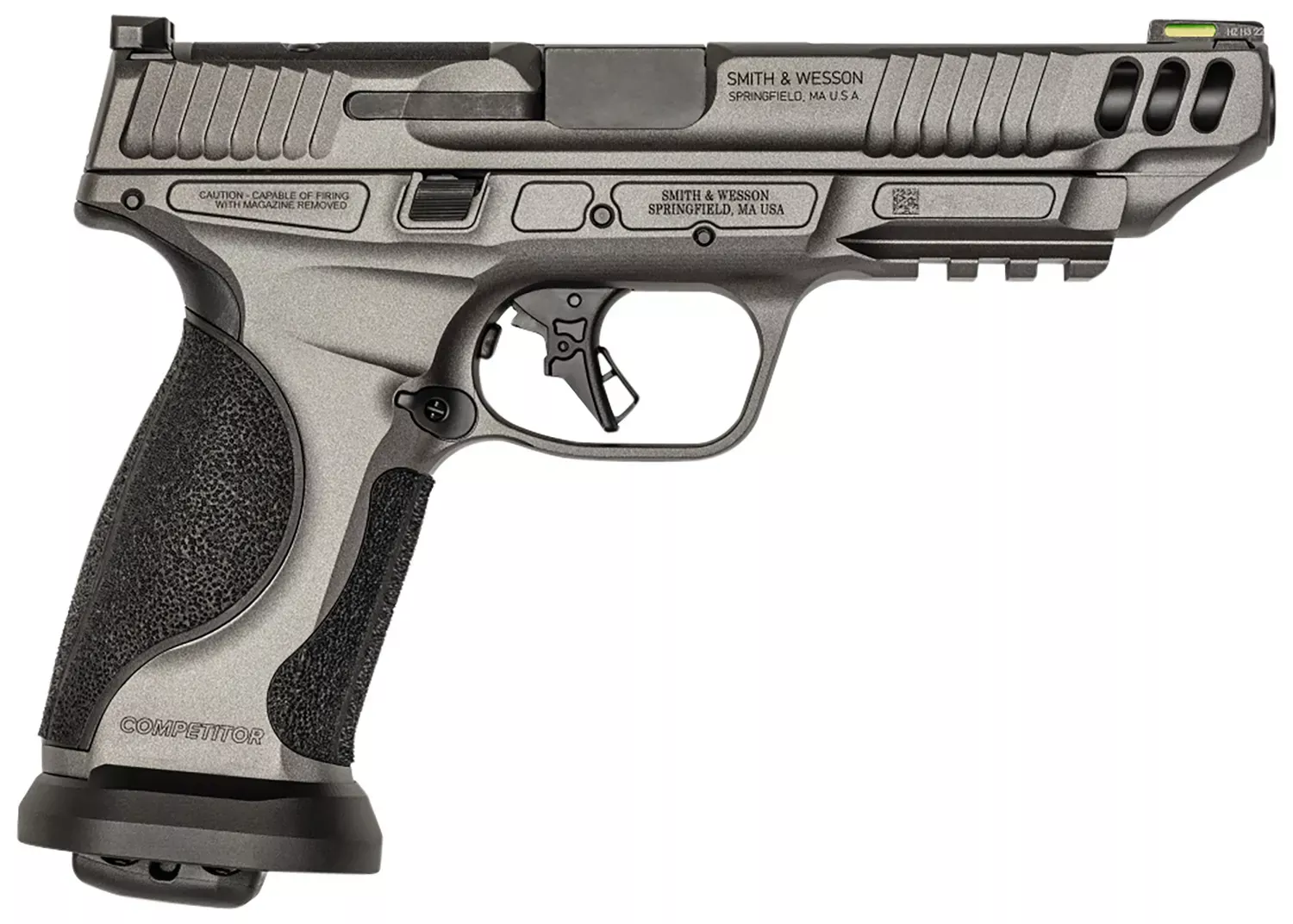 Smith & Wesson M&P Performance Center M2.0 Competitor Full Size Frame 9mm Pistol Luger 10+1, 5" Black Armornite Steel Barrel